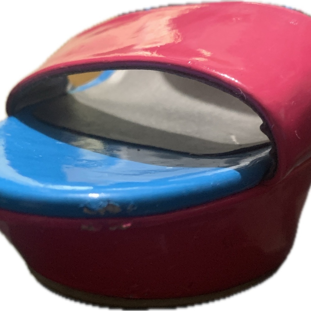G by Guess 90’s style Colorblock wedges in Pink, Yellow & Blue - Picture 3 of 4